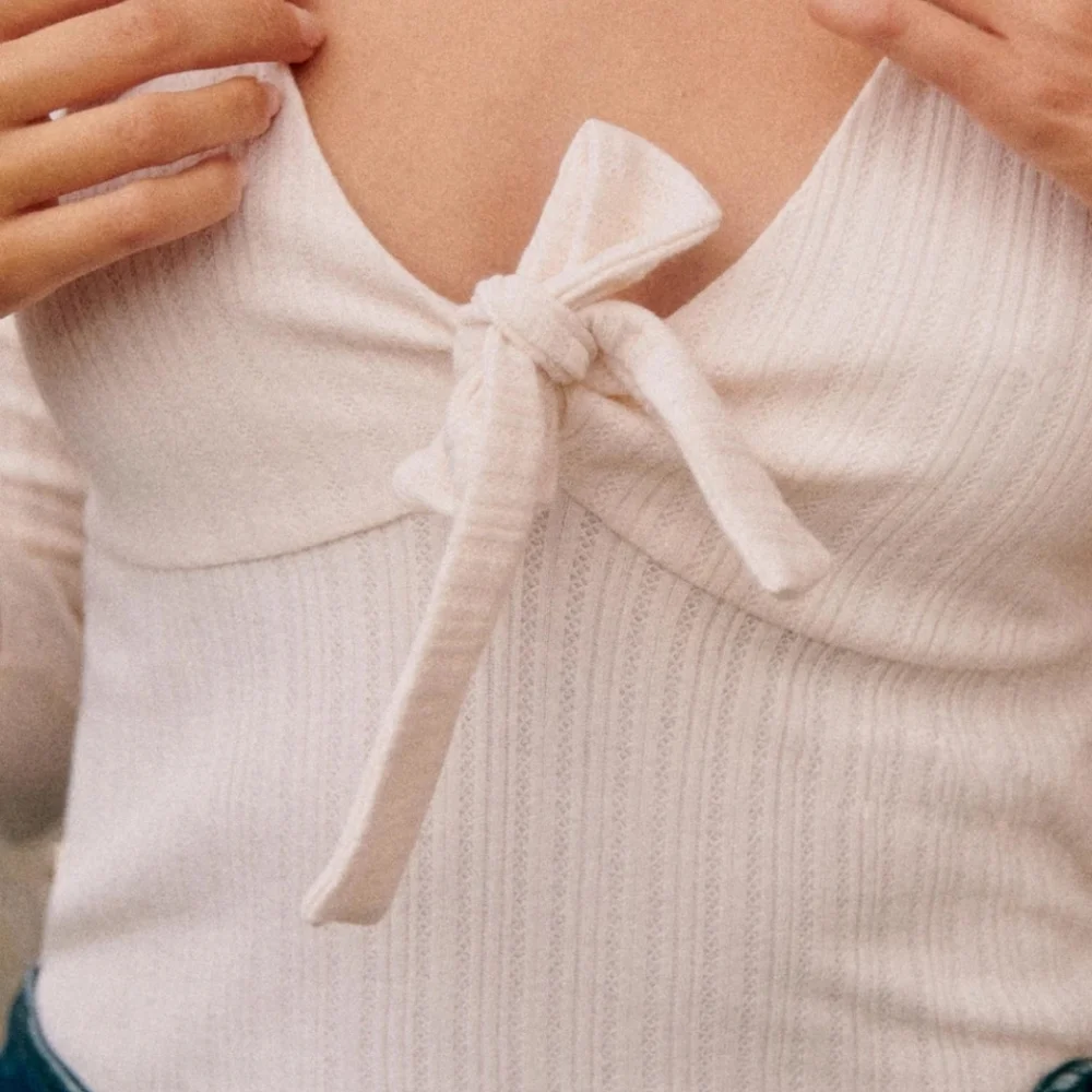 Sezane White Ribbed Top - Picture 2 of 10